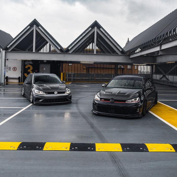 Zaero ZA-GOLF-7-GTI-FS VW GOLF GTI & GOLF GTD MK7 EVO-1 GLOSS BLACK FRONT SPLITTER