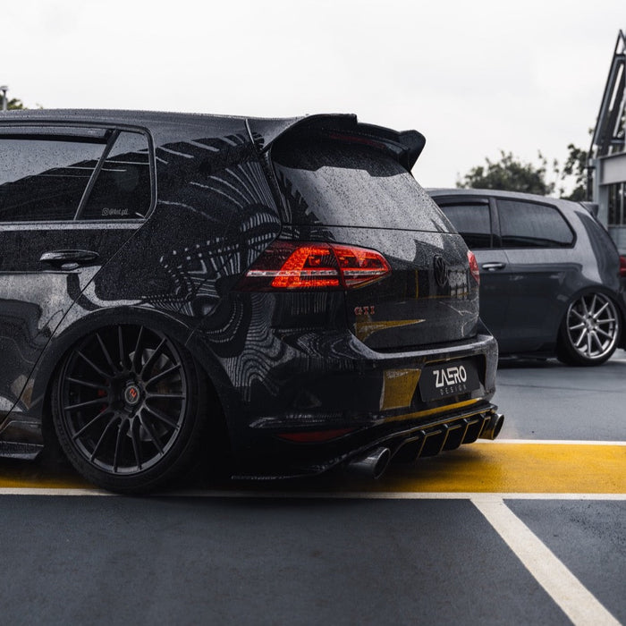 Zaero ZA-GOLF-7-GTI-DF VW GOLF GTI MK7 EVO-1 GLOSS BLACK REAR DIFFUSER