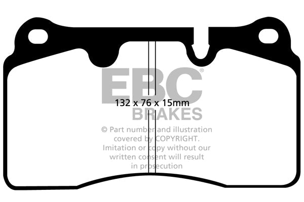 EBC AC Aston Martin BMW Volkswagen Orangestuff Race Front Brake Pads - Brembo Caliper (Inc. MK VI, Vantage, E39 Alpina & Touareg I) | ML Performance UK