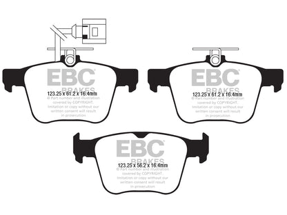 EBC Audi 8S 8U 8V Yellowstuff Street and Track Rear Brake Pads - ATE Caliper (RS3, RSQ3 & TTRS) | ML Performance UK