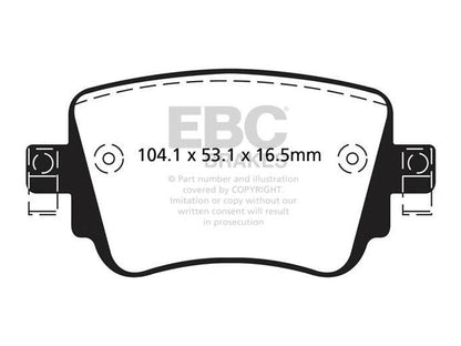EBC Audi 8U Q3 Greenstuff 6000 Series Truck And SUV Rear Brake Pads - TRW Caliper - ML Performance UK