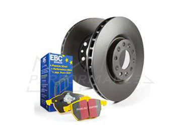 EBC Audi 8X 8J Yellowstuff 4000 Series Front Sport Brake Pads & Premium OE Replacement Plain Discs Kit - ATE Caliper (S1 & TT) | ML Performance UK