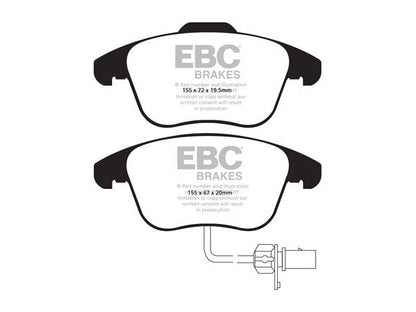 EBC Audi B8 B8.5 Greenstuff 2000 Series Front Sport Brake Pads & Premium OE Replacement Plain Discs Kit - ATE Caliper (A4 & A5) | ML Performance UK