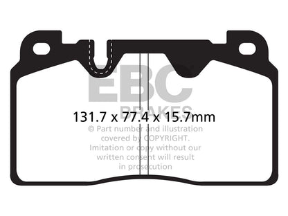 EBC Audi Prosche C7 B8 Greenstuff 2000 Series Sport Front Brake Pads - Brembo Caliper (C7 A6, C7 A7, B8 Q5 & 95B Macan) - Supercar Parts UK