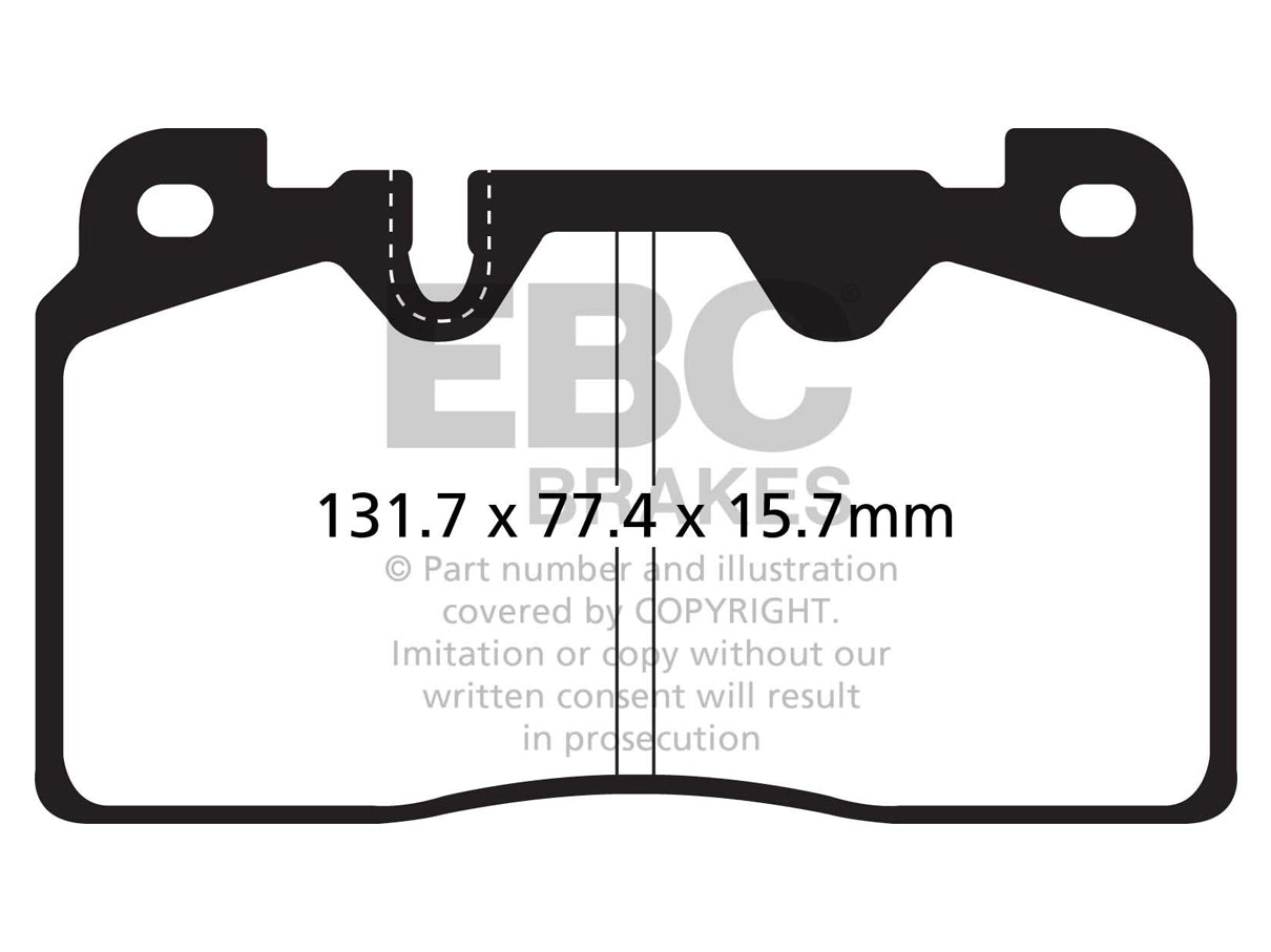 EBC Audi Redstuff Sport Front Brake Pads - Brembo Caliper (C7 A6 & C7 A7) - ML Performance UK