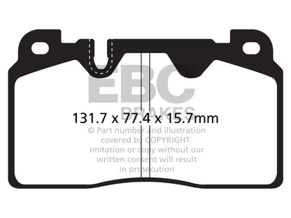 EBC Audi Redstuff Sport Front Brake Pads - Brembo Caliper (C7 A6 & C7 A7) - ML Performance UK