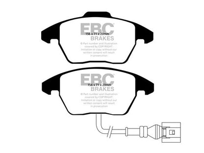 EBC Audi Seat Skoda Volkswagen Greenstuff 2000 Series Sport Brakes Pad And Premium OE Replacement Plain Disc Kit To Fit Front - ATE Caliper (Inc. 8X A1, 6P Ibiza, 5J Fabia & MK6 Polo) | ML Performance UK