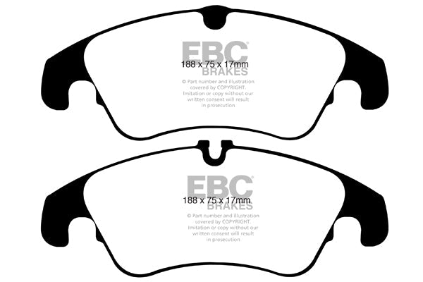 EBC Audi B8 Yellowstuff 4000 Series Front Sport Brake Pads & Slotted And Dimpled Sport Discs Kit - ATE Caliper (A4 & A5) | ML Performance UK