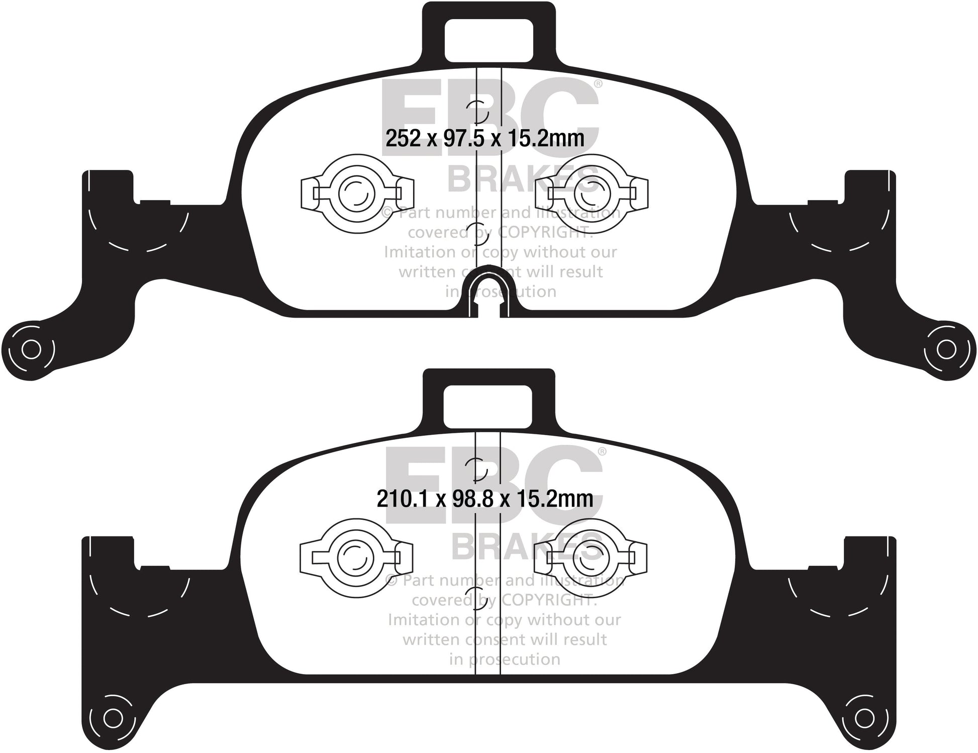 EBC Audi B9 C8 Yellowstuff 4000 Series Front Sport Brake Pads & Premium OE Replacement Plain Discs Kit - ATE Caliper (Inc. A4, A5, A6 45TFSI & Q5) | ML Performance UK