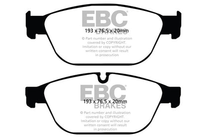 EBC Audi D4 B8 Greenstuff 2000 Series Sport Front Brake Pads - ATE Caliper (A8 & SQ5) | ML Performance UK