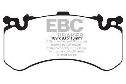 EBC Audi D4 C7 Orangestuff Race Front Brake Pads - Brembo Caliper (A8, S6, S7 & RS7) | ML Performance UK