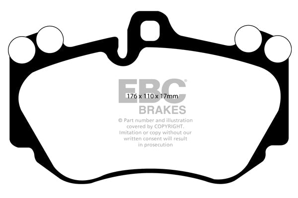 EBC Audi Lamborghini Redstuff Sport Front Brake Pads - Brembo Caliper (D3 A8 & Murcielago) | Supercar Parts UK