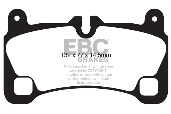 EBC Audi Porsche Volkswagen Greenstuff 6000 Series Truck And SUV Rear Brake Pads - Brembo Caliper (Inc. 4L Q7, E1 Cayenne S, E1 Cayenne GTS & Touareg) | Supercar Parts UK