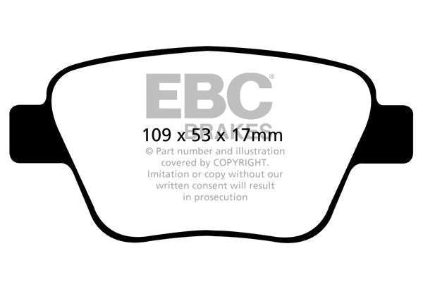 EBC Audi Seat Skoda Volkswagen Yellowstuff 4000 Series Rear Sport Brake Pads & Slotted And Dimpled Sport Discs Kit - BoschTRW Caliper (Inc. 8P A3, 1P Leon, 1Z Octavia & MK6 Golf) | ML Performance UK