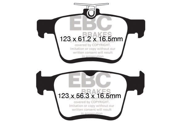 EBC PD18KR079 Audi Seat Volkswagen Yellowstuff 4000 Series Rear Sport Brake Pads & BSD Series Sport Discs Kit - TRW/ATE Caliper (Inc. 8S TT, 5F Leon, B8 Arteon & MK7 Golf GTI)
