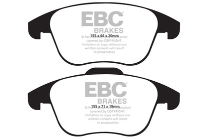 EBC Audi Volkswagen Yellowstuff 4000 Series Front Sport Brake Pads & BSD Series Sport Discs Kit - ATE Caliper (8U Q3, 7N Sharan, Tiguan I & Tiguan II) | ML Performance UK