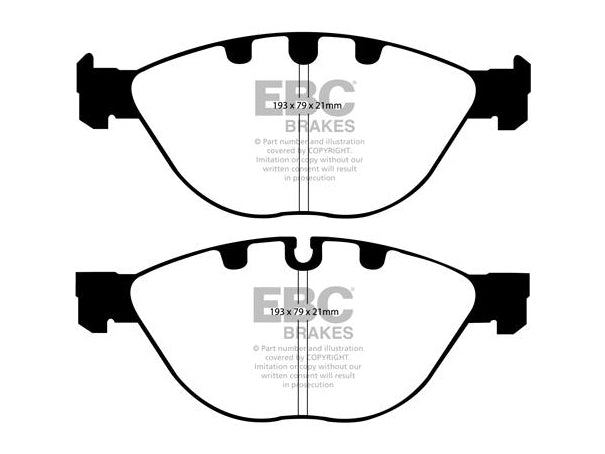 EBC BMW E60 E61 E64 E65 Greenstuff 2000 Series Sport Brakes Pad USR Slotted Discs Kit To Fit Front - ATE Caliper (545i, 540i, 645i & 630i) | ML Performance UK