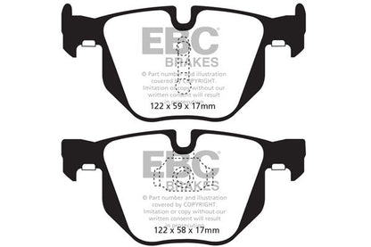 EBC BMW E70 E71 F15 F16 Greenstuff 6000 Series Truck And SUV Rear Brake Pads - ATE Calliper (Inc. X5 30i, X5 35d, X6 35i & X6 40d) | ML Performance UK