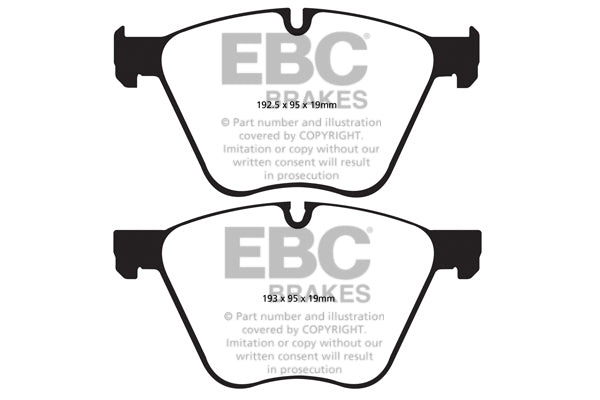 EBC BMW E70 E71 F15 F16 Yellowstuff 4000 Series Front Sport Brake Pads & Premium OE Replacement Riveted Discs Kit - ATE Caliper (X5 M50d, X5 50i, X6 50i & X6 M50d) | ML Performance UK