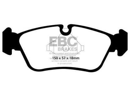EBC BMW E81 E87 E90 E91 Greenstuff 2000 Series Sport Front Brakes Pad & USR Slotted Disc Kit - TRW Caliper (Inc. 118i, 316i, 320i & 318i) | ML Performance UK