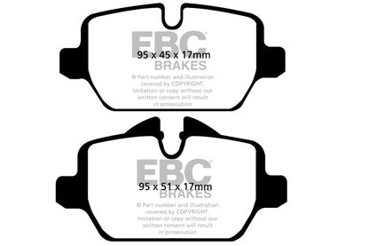 EBC BMW E81 E87 E90 E91 Yellowstuff 4000 Series Rear Sport Brake Pads & Premium OE Replacement Plain Discs Kit - TRW Caliper (Inc. 120i, 118i, 320i & 318i) | ML Performance UK