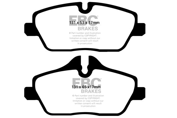 EBC BMW E81 E87 Yellowstuff 4000 Series Front Sport Brake Pads & USR Slotted Discs Kit - TRW Caliper (116i & 118i) | ML Performance UK