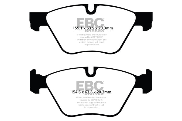 EBC BMW E84 E89 E90 E91 Orangestuff Race Front Brake Pads - ATE Caliper (Inc. 316i, 318i, X1 25i & Z4 30i) | ML Performance UK