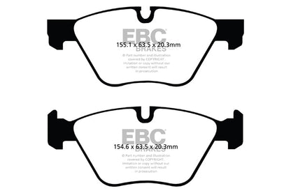 EBC BMW E84 E89 E90 E91 Orangestuff Race Front Brake Pads - ATE Caliper (Inc. 316i, 318i, X1 25i & Z4 30i) | ML Performance UK
