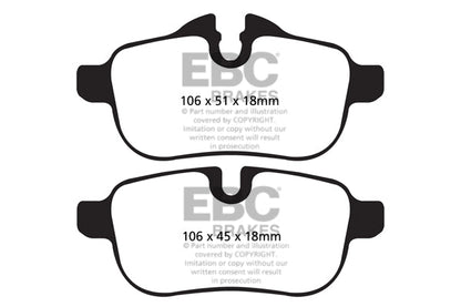 EBC BMW E89 Greenstuff 2000 Series Sport Rear Brake Pads - TRW Calliper (Inc. Z4 18i, Z4 20i, Z4 28i & Z4 30i) | ML Performance UK