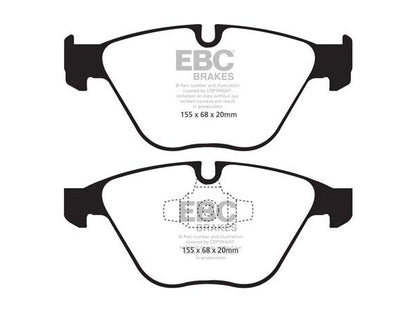 EBC BMW E89 Z4 30i Greenstuff 2000 Series Sport Brakes Pad And USR Slotted Disc Kit To Fit Front - ATE Caliper | ML Performance UK