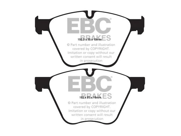 EBC BMW F01 F02 F04 Greenstuff 2000 Series Front Sport Brake Pads & USR Slotted Discs Kit - ATE Caliper (750i, 760i, 750ixi & ActiveHybrid 7) | ML Performance UK