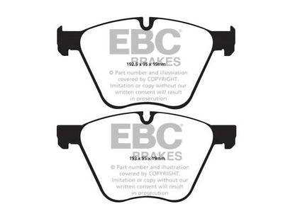 EBC BMW F01 F02 F04 Greenstuff 2000 Series Front Sport Brake Pads & USR Slotted Discs Kit - ATE Caliper (750i, 760i, 750ixi & ActiveHybrid 7) | ML Performance UK