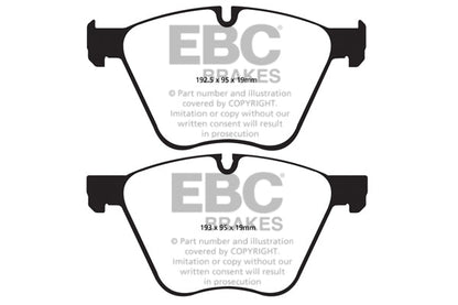 EBC BMW F01 F02 F04 Greenstuff 2000 Series Sport Front Brake Pads - ATE Caliper (Inc. 730i, 750i, 760i & ActiveHybrid 7) | ML Performance UK