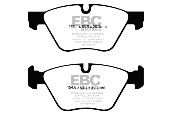 EBC BMW F10 F11 Greenstuff 2000 Series Sport Front Brake Pads - ATE Caliper (Inc. 518i, 520i, 523i & 525i) | ML Performance UK