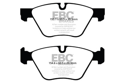 EBC BMW F10 F11 Greenstuff 2000 Series Sport Front Brake Pads - ATE Caliper (Inc. 518i, 520i, 523i & 525i) | ML Performance UK