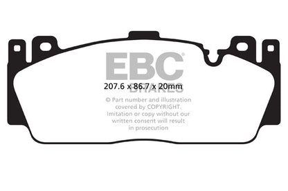 EBC BMW F10 F12 F13 F87 Orangestuff Race Front Brake Pads - Brembo Caliper ( M2 Competition, M5 & M6) | ML Performance UK