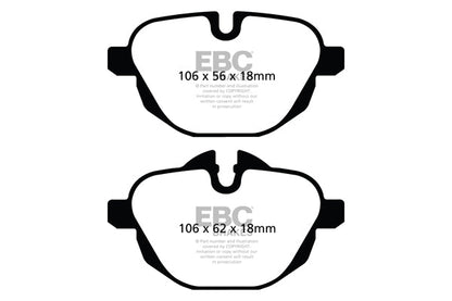 EBC BMW F10 G11 G30 G31 Redstuff Sport Rear Brake Pads - TRW Caliper (Inc. 535i, 530ix, 630i GT & 730i) | ML Performance UK