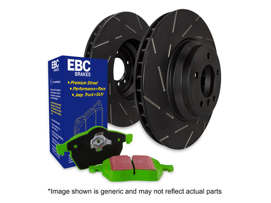 EBC BMW F20 F22 F30 F32 Greenstuff 2000 Series Rear Sport Brake Pads & USR Rear Slotted Discs Kit - ATE Caliper (Inc. 125i, 230i, 325i & 425i)