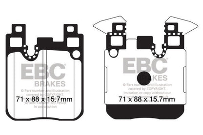 EBC BMW F20 F22 F30 F32 Redstuff Premium Rear Street Race Brake Pads (inc. M135i, M235i, 335i & 440i) | ML Performance UK