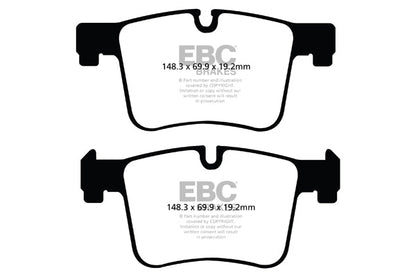 EBC BMW F20 F22 F30 F32 Yellowstuff 4000 Series Front Sport Brake Pads & USR Slotted Discs Kit - ATE Caliper (Inc. 120i, 125i, 220i & 320i) | ML Performance UK
