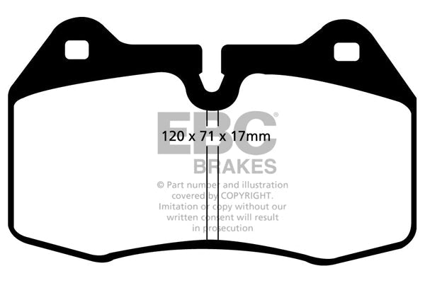 EBC BMW Lamborghini Maserati Nissan Redstuff Sport Front Brake Pads - Brembo Caliper (Inc. E38 725i, Diablo, AM336 Ghibli & R32 Skyline GTR) | Supercar Parts UK
