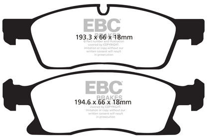 EBC Dodge Jeep Mercedes-Benz Greenstuff 6000 Series Truck And SUV Front Brake Pads - ATE Calliper (Inc. Durango, Grand Cherokee, X116 GL400 & W116 ML400) | ML Performance UK
