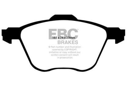 EBC Ford Seat Volkswagen Greenstuff 2000 Series Sport Front Brake Pads - ATE Caliper (Inc. MK1 Galaxy, 7M Alhambra, 7M Sharan & Commercial Transporter Kombi) | ML Performance UK
