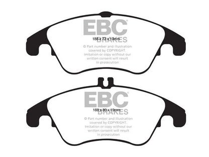 EBC Mercedes-Benz R172 R173 Greenstuff 2000 Series Front Sport Brake Pads & Premium OE Replacement Drilled Discs Kit - TRW Caliper (Inc. SLC250, SLC300, SLK250 & SLK300) | ML Performance UK