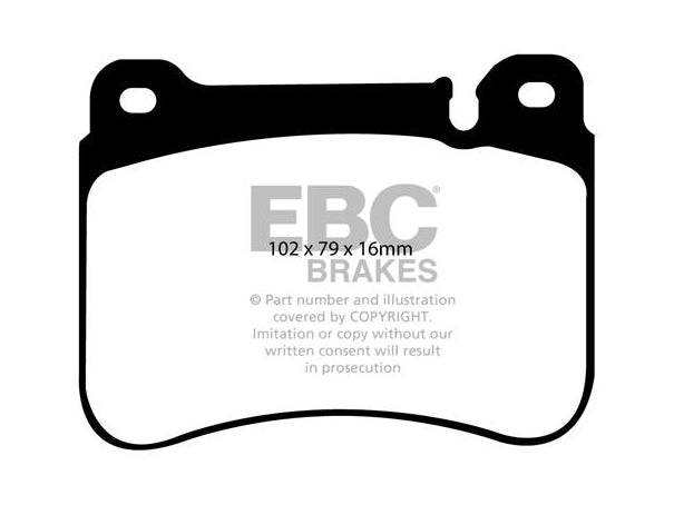 EBC Mercedes-Benz W203 CLC203 C209 Greenstuff 2000 Series Sport Brakes Pad & Premium OE Replacement Drilled Disc Kit - Brembo Caliper (C350, CLC350 & CLK350) | ML Performance UK