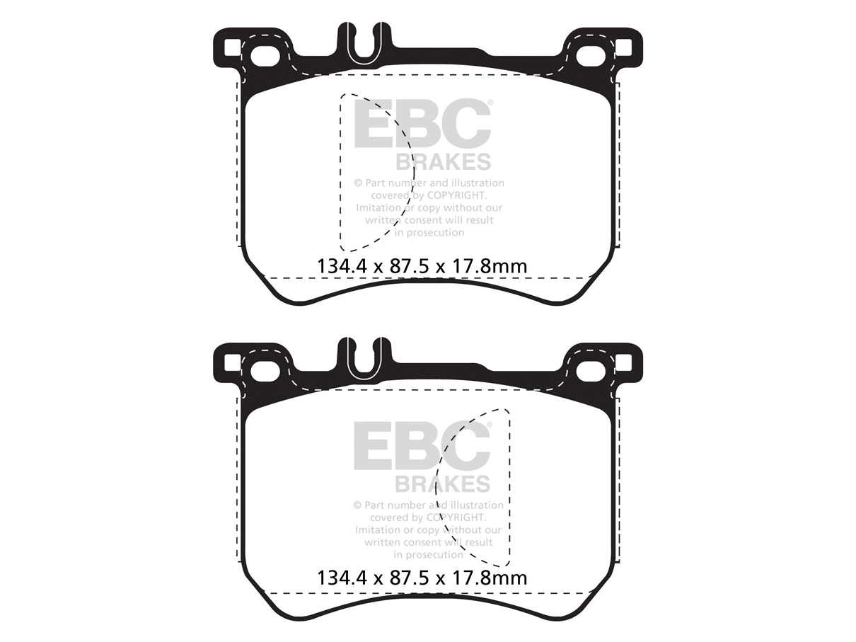 EBC Mercedes-Benz W222 R231 Greenstuff 2000 Series Sport Front Brake Pads - Brembo Caliper (Inc. S350d, S400, SL400 & SL500) - ML Performance UK