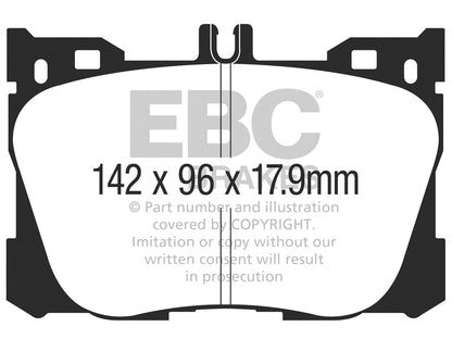 EBC Mercedes-Benz W/S213 A/C238 Greenstuff 2000 Series Sport Front Brake Pads - Brembo Calliper (Inc. E300, E300e, E350 & E400) - ML Performance UK