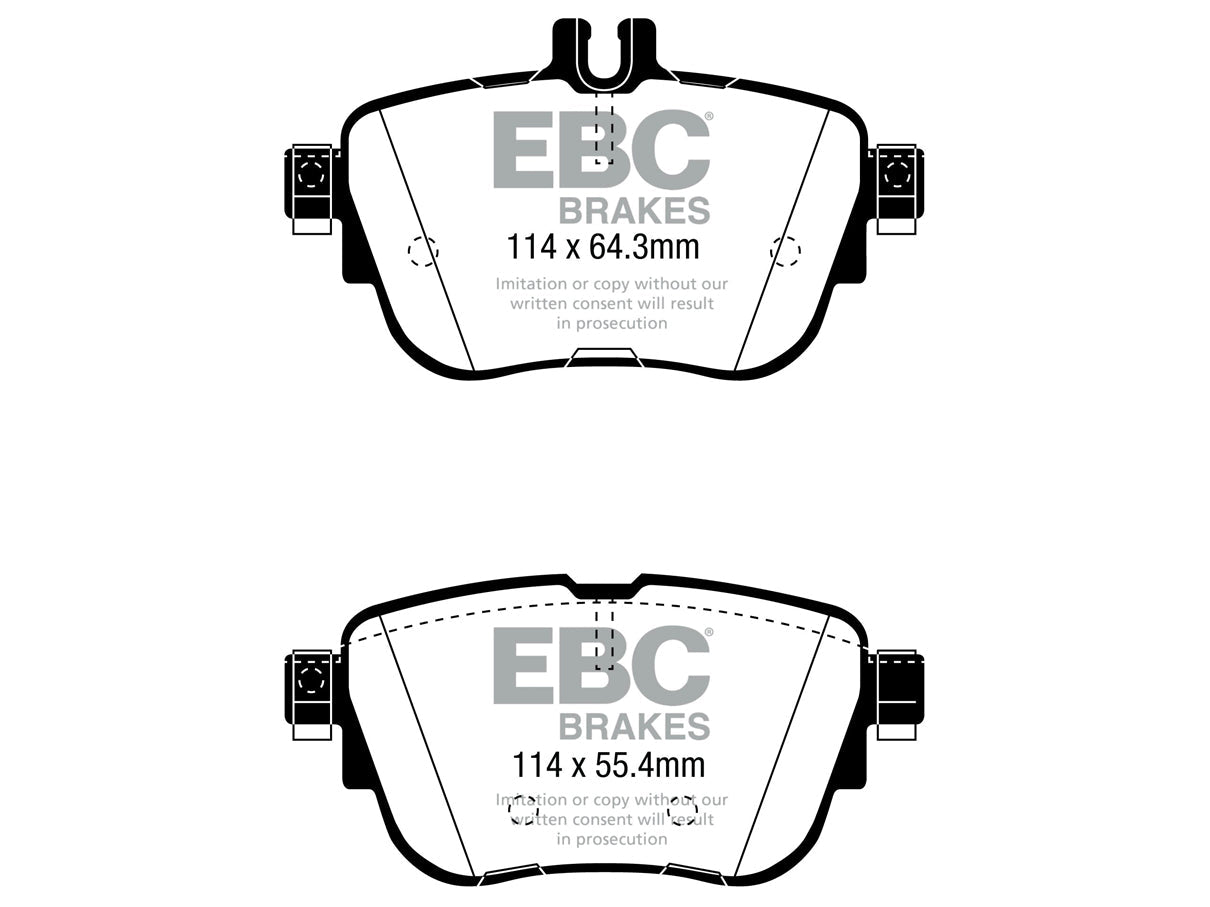 EBC Mercedes-Benz W/S/C/A238 Redstuff Sport Rear Brake Pads - TRW Caliper (Inc. E220, E250, E300 & E300 TD) - ML Performance UK