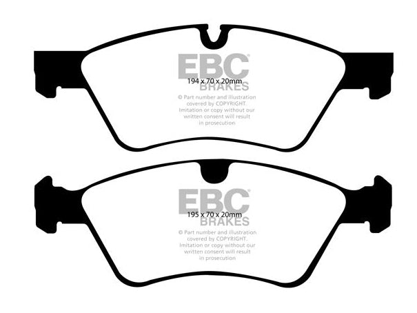 EBC  Mercedes-Benz WT211 E500 Greenstuff 2000 Series Sport Brakes Pad & USR Slotted Discs Kit - ATE Caliper | ML Performance UK