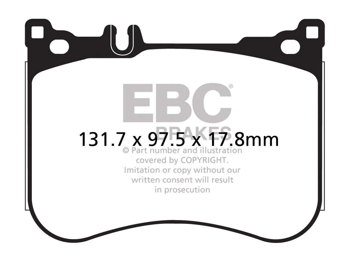 EBC Mercedes-Benz W/X222 A/C217 R231 Greenstuff 2000 Series Sport Front Brake Pads - Brembo Caliper (Inc. S500, S560, SL500 & SL400) - ML Performance UK